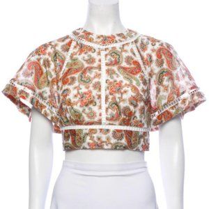 Zimmermann Paisley Crop Top